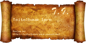 Teitelbaum Imre névjegykártya
